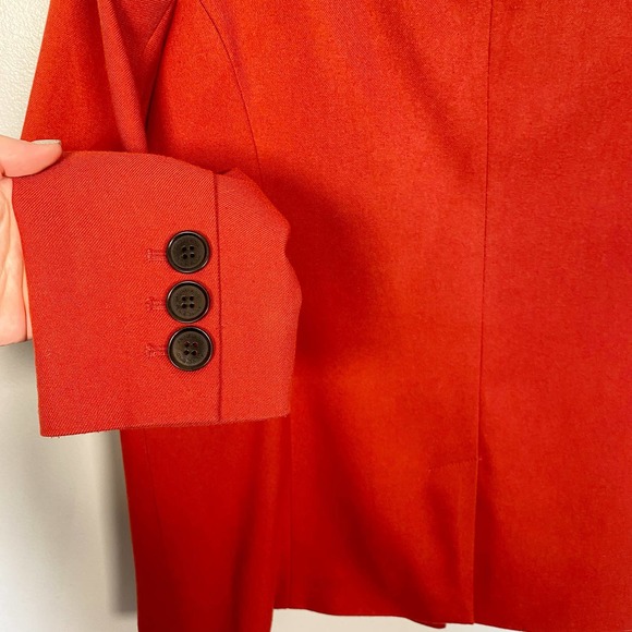 ANINE BING Becky Double Breasted Oversized Stretch Twill Blazer in Rust Large - Picture 10 of 13